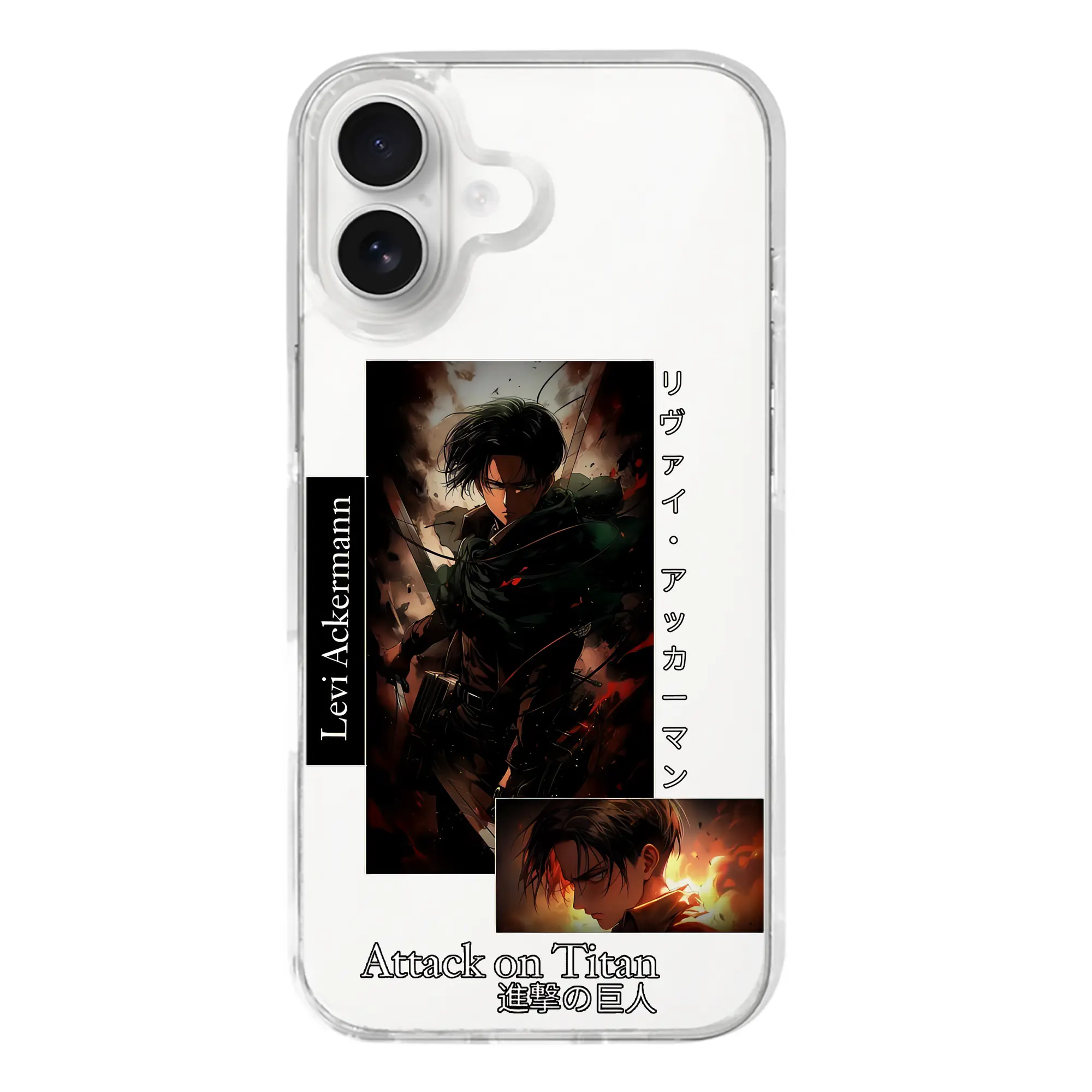 進撃の巨人 グッズ リヴァイ・アッカーマン - iPhone 17シリーズ 透明スマホケース – 薄型・耐衝撃・精密フィット保護カバー